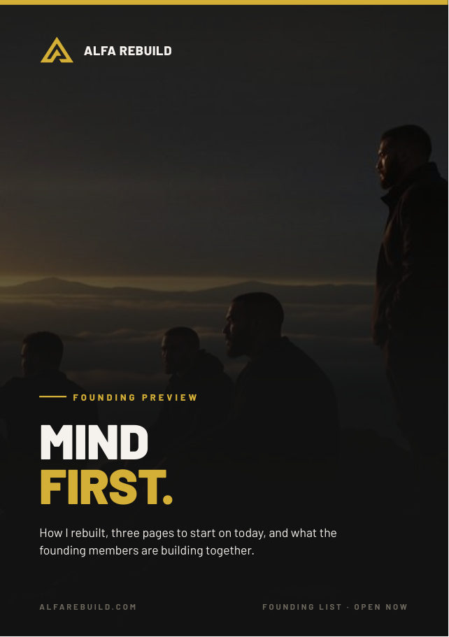 Mind First, the ALFA Rebuild founding preview